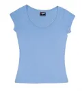 Ladies 1 X 1 Rib Scoop Neck T-shirt_5