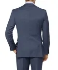 BLUE WOOL BLEND 2 BUTTON SINGLE BREASTED SUIT JACKET_2