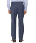 BLUE WOOL BLEND FLAT FRONT SUIT PANTS_2
