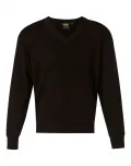 UNISEX WOOL/ACRYLIC V-NECK JUMPER_2