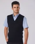 UNISEX WOOL/ACRYLIC V-NECK VEST_1
