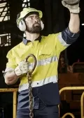 Mens Rugged Cooling Taped Hi Vis Spliced Shirt_1