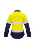 Womens FR Closed Front Hooped Taped Spliced Shirt_3