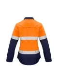 Womens FR Closed Front Hooped Taped Spliced Shirt_5