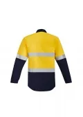 Mens Orange Flame HRC 2 Hoop Taped Closed Front Spliced Shirt_2