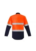 Mens Orange Flame HRC 2 Hoop Taped Closed Front Spliced Shirt_4