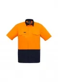  Mens Rugged Cooling Hi Vis Spliced S/S Shirt_5